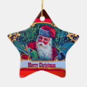 SANTA  KERAMISCH ORNAMENT (Voorkant)