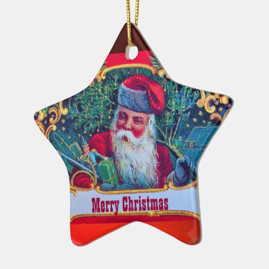 SANTA  KERAMISCH ORNAMENT (Links)