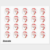 Santa Kerst sticker (Vel)