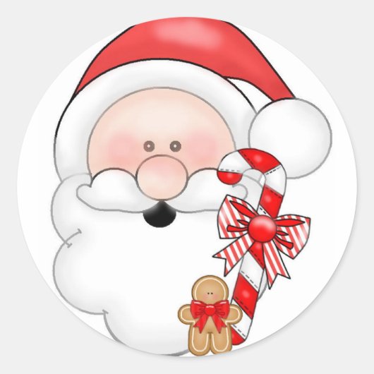 Santa Kerst sticker (Voorkant)