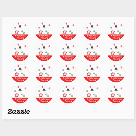 Santa Kerst stickers (Vel)