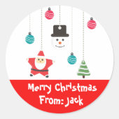 Santa Kerst stickers (Voorkant)