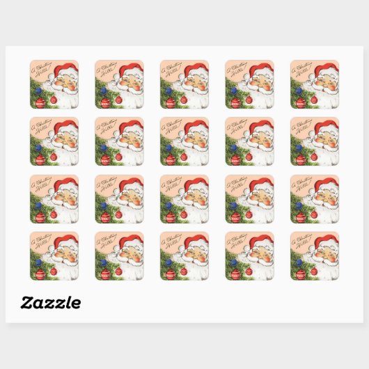  Santa Kerst stickers (Vel)