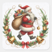  Santa Kerst stickers (Voorkant)