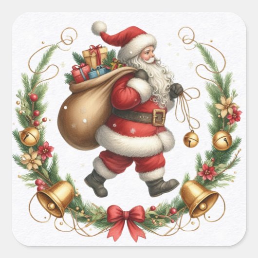  Santa Kerst stickers (Voorkant)