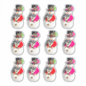 Santa Kerst stickers Claus Xmas Decals Rood Plezie (Voorkant)