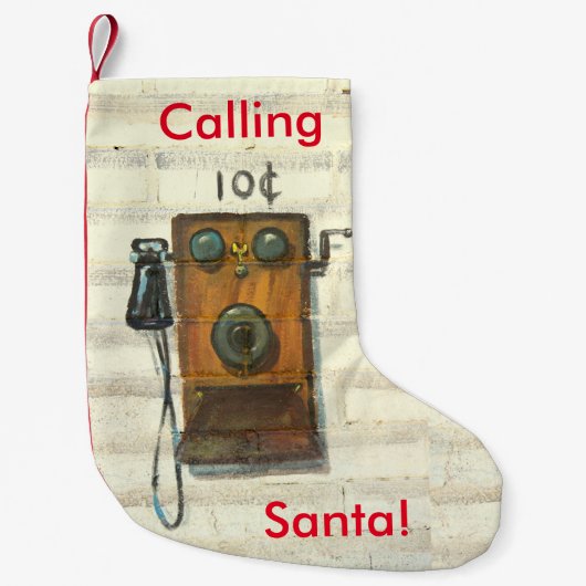 santa kerst stocking kleine kerstsok (Voorkant)