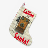 santa kerst stocking kleine kerstsok (Voorkant (Hangend))