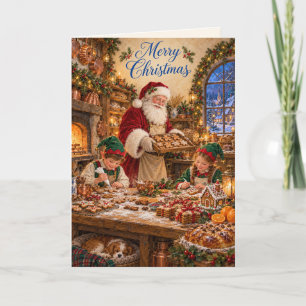 Santa Kerstavond Banketbakkerij Gingerbread Kaart