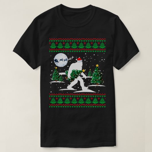 Santa Kerstboom Lelijke Kerstmis trui T-shirt (Design voorkant)