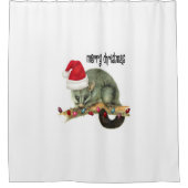Santa Kerstdouwer Curtain Possum Douchegordijn (Voorkant)