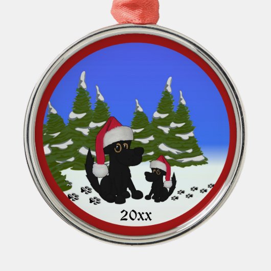 Santa Kersthonden Persoonlijke Ornamenten (Voorkant)