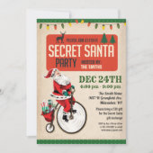 Santa Kerstman Feestuitnodiging Kaart (Voorkant)