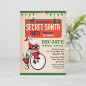 Santa Kerstman Feestuitnodiging Kaart (Staand voorkant)