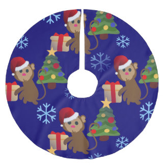 santa kerstman monkey emoji xmas tree skirt kerstboom rok