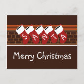 Santa Kerstmis Briefkaart (Voorkant)