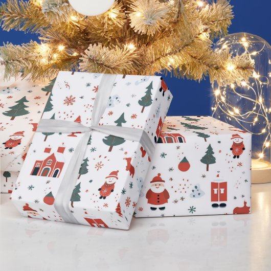 Santa Kerstmis cadeaupapier (Feestdagen)