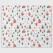 Santa Kerstmis cadeaupapier (Vlak)