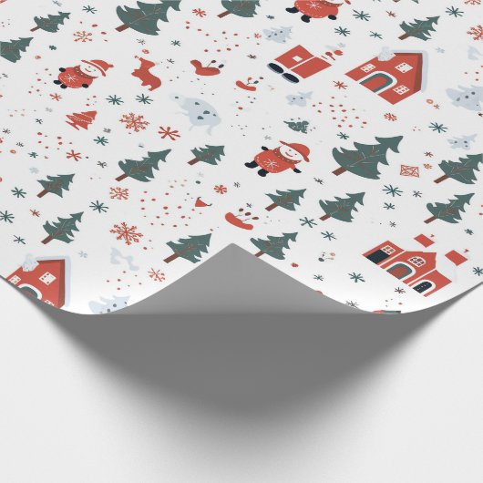 Santa Kerstmis cadeaupapier (Hoek)