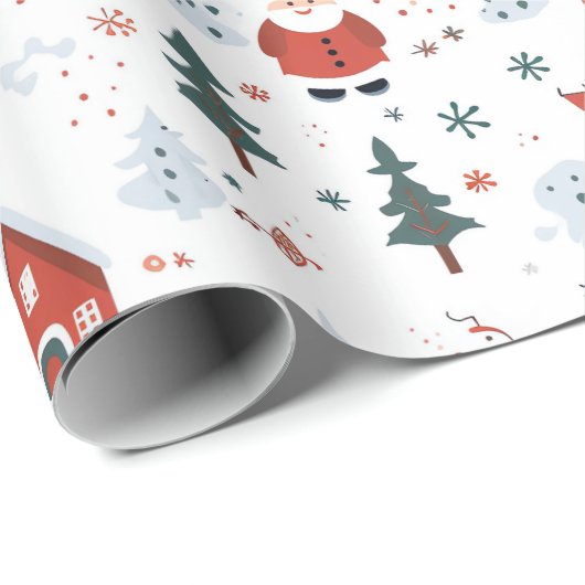 Santa Kerstmis cadeaupapier (Rol Hoek)