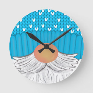 Santa Kerstmis Gnome Winter Pet Beard Sweater Ronde Klok