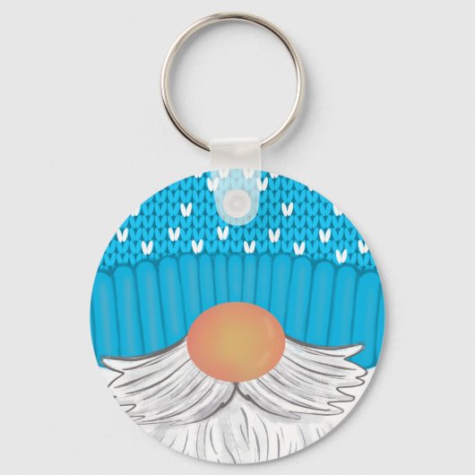 Santa Kerstmis Gnome Winter Pet Beard Sweater Sleutelhanger (Voorkant)