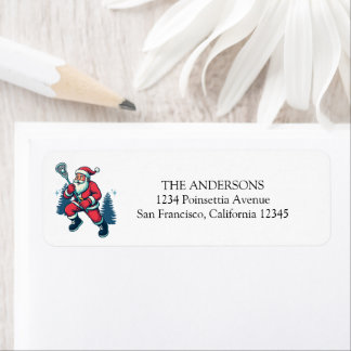 Santa Kerstmis Laxmas Lacrosse Kerst Retour Etiket