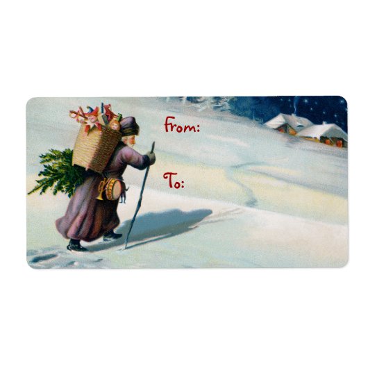 Santa Kerstmis Mailing Labels (Voorkant)