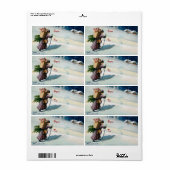 Santa Kerstmis Mailing Labels (Full Sheet)
