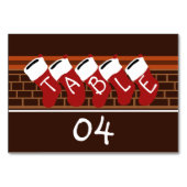 Santa Kerstmis Nummer tabel nummer Kaart (Achterkant)