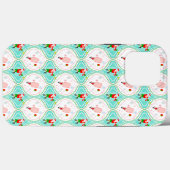 Santa Kerstmis Pickleball Ogee Pattern Case-Mate iPhone Case (Achterkant (horizontaal))