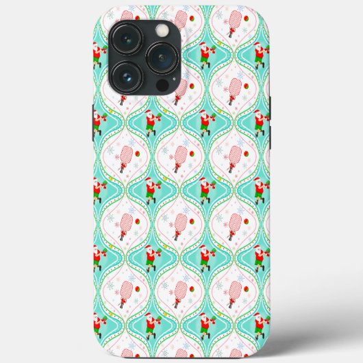 Santa Kerstmis Pickleball Ogee Pattern Case-Mate iPhone Case (Achterkant)