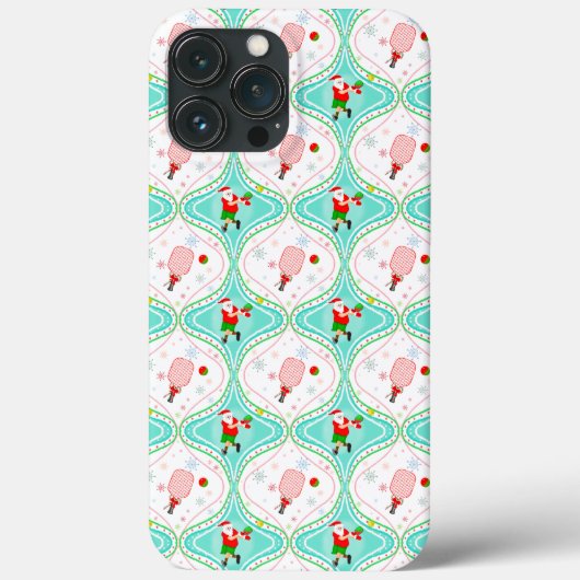Santa Kerstmis Pickleball Ogee Pattern Case-Mate iPhone Case (Achterkant)