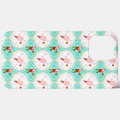 Santa Kerstmis Pickleball Ogee Pattern Case-Mate iPhone Case (Achterkant (horizontaal))