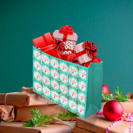 Santa Kerstmis Pickleball Ogee Pattern Groot Cadeauzakje