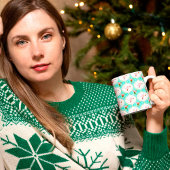 Santa Kerstmis Pickleball Ogee Pattern Koffiemok