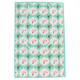 Santa Kerstmis Pickleball Ogee Pattern Medium Cadeauzakje