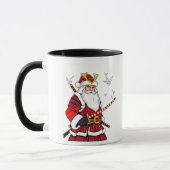Santa Kerstmis Sinterklaas Japanse Kunst Samurai Mok (Links)