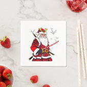 Santa Kerstmis Sinterklaas Japanse Kunst Samurai  Servet (Insitu)
