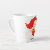 Santa Kerstmis Sociale Afstand Merry Personal Latte Mok (Linkerhoek)