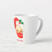 Santa Kerstmis Sociale Afstand Merry Personal Latte Mok (Rechterhoek)