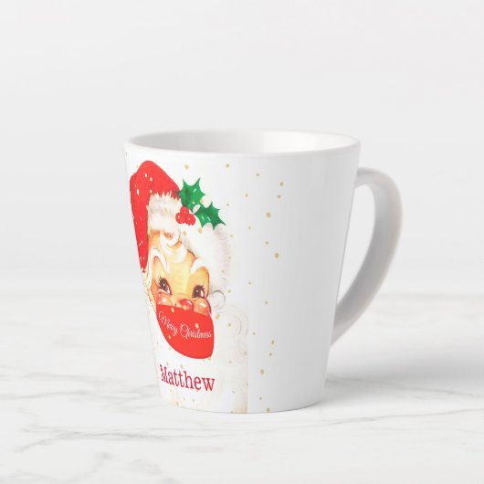 Santa Kerstmis Sociale Afstand Merry Personal Latte Mok (Rechterhoek)