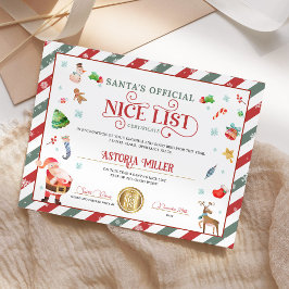 Santa Kerstofficiële Nice-lijst