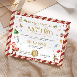 Santa Kerstofficiële Nice-lijst