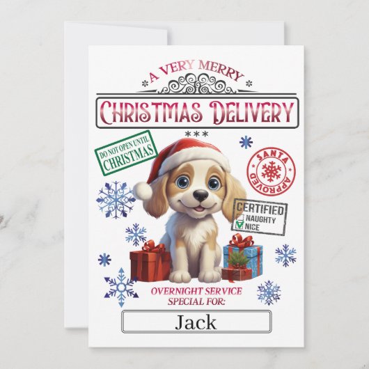 Santa Kerstofficiële Nice-lijst Kaart (Voorkant)