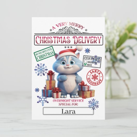 Santa Kerstofficiële Nice-lijst Kaart (Staand voorkant)