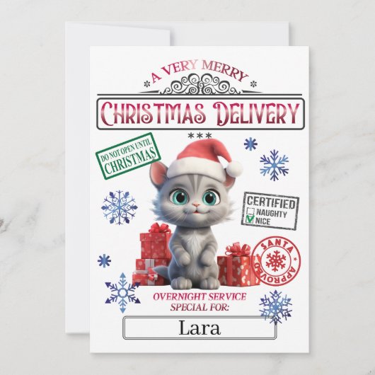 Santa Kerstofficiële Nice-lijst Kaart (Voorkant)