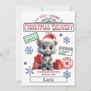 Santa Kerstofficiële Nice-lijst Kaart