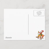 Santa Kerstrodeo Feestdagenkaart (Achterkant)