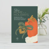 Santa Key New Home Kerstgroet Feestdagenkaart (Staand voorkant)